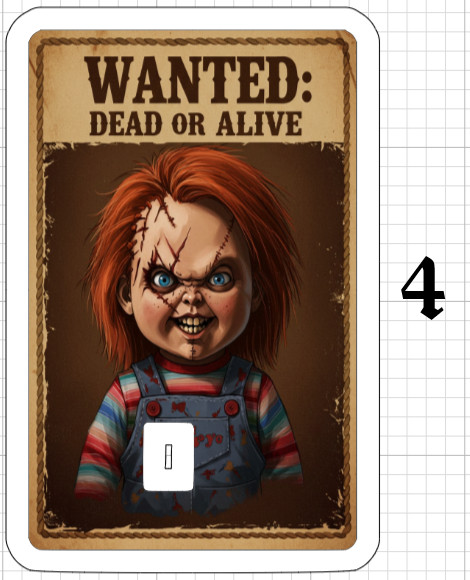 Wanted Poster Chucky Credit Debit ATM Card Skin Sticker Halloween Horror Movie