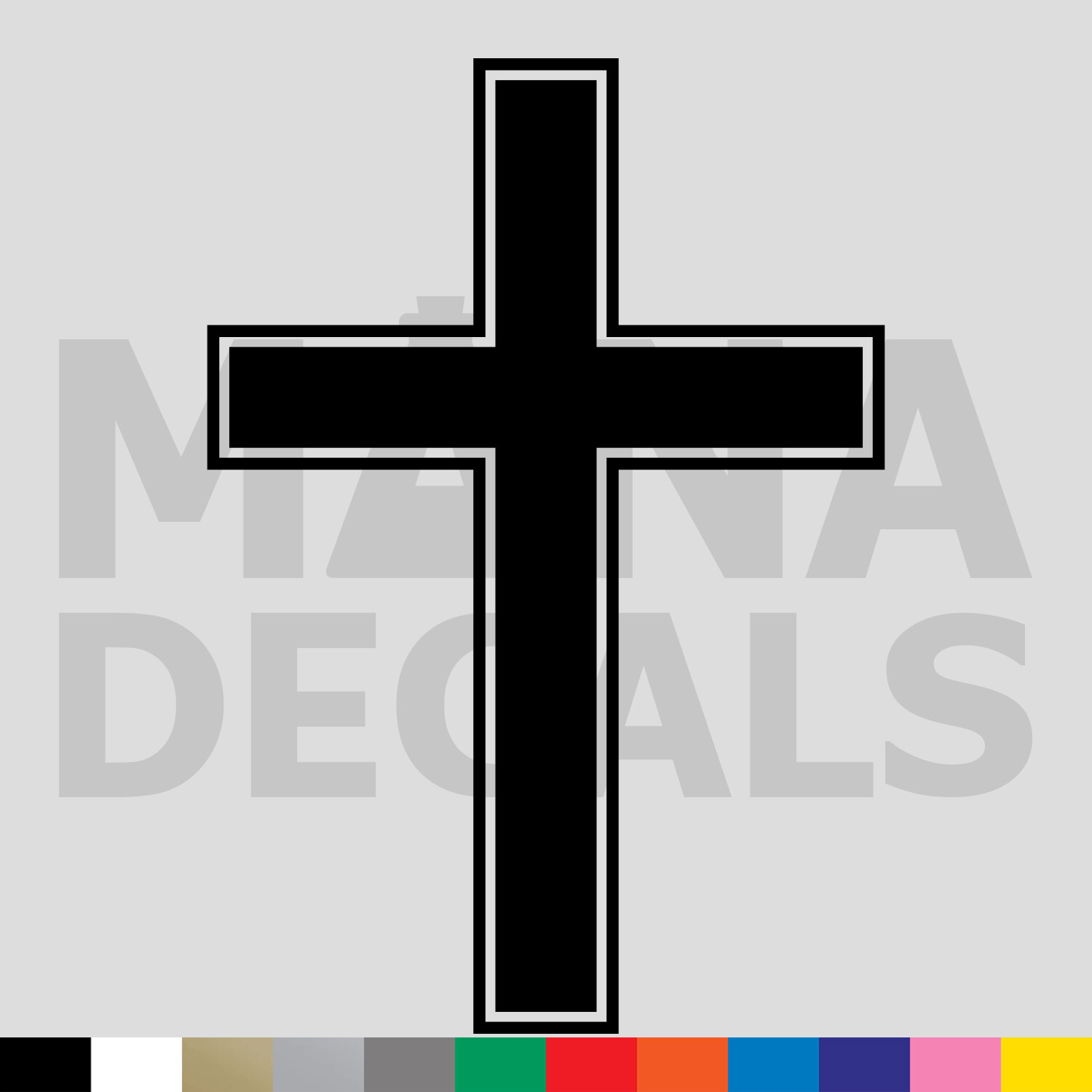 Cross Vinyl Die Cut Decal Sticker – Jesus Christ Christian Religious God Church