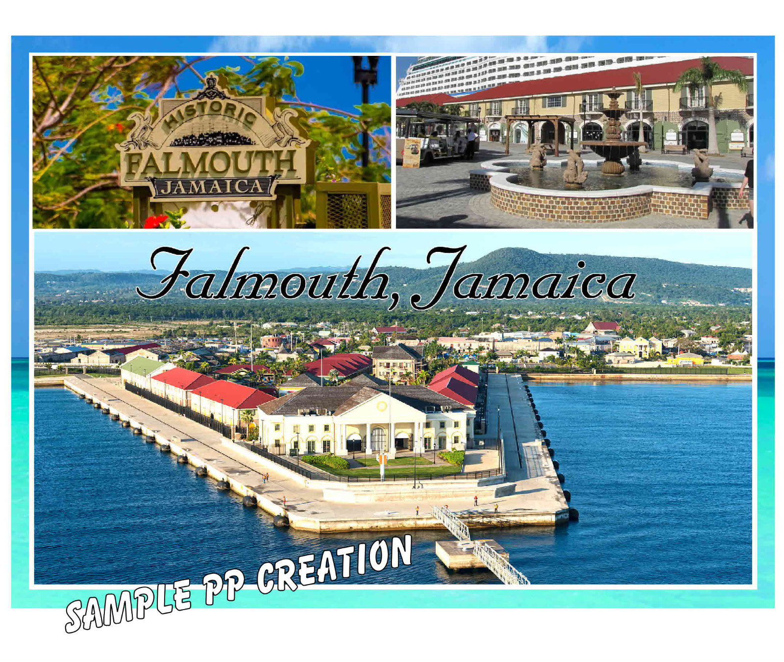 FALMOUTH JAMAICA photo fridge MAGNET 4 X 3 inches TRAVEL