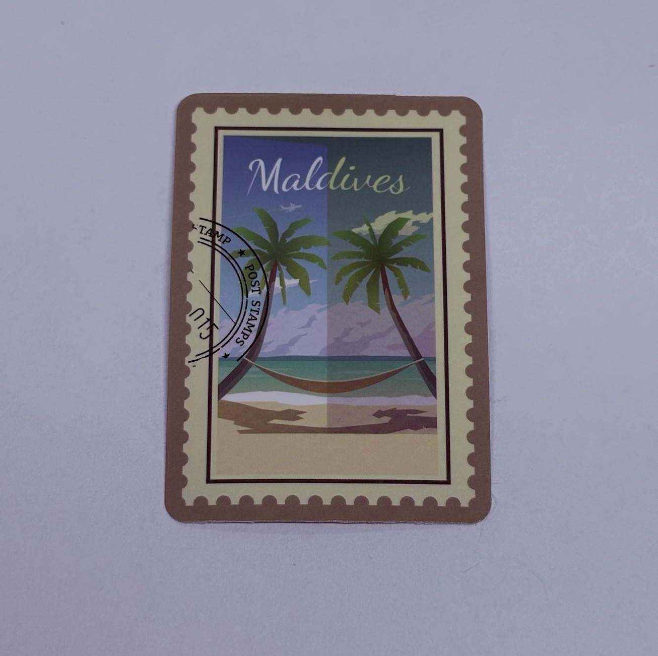Maldives Beach Postage Stamp Novelty Sticker Vinyl Decal Travel Cool Art Tc9