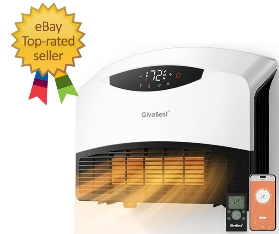 Electric Wall Heater with Wifi and Remote Control Floor or Wall 1500W