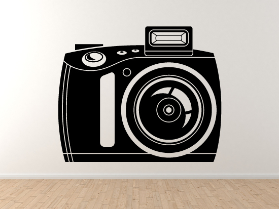 Photography #1 – Flash Film Digital Camera Silhouette – Vinyl Wall Decal Art