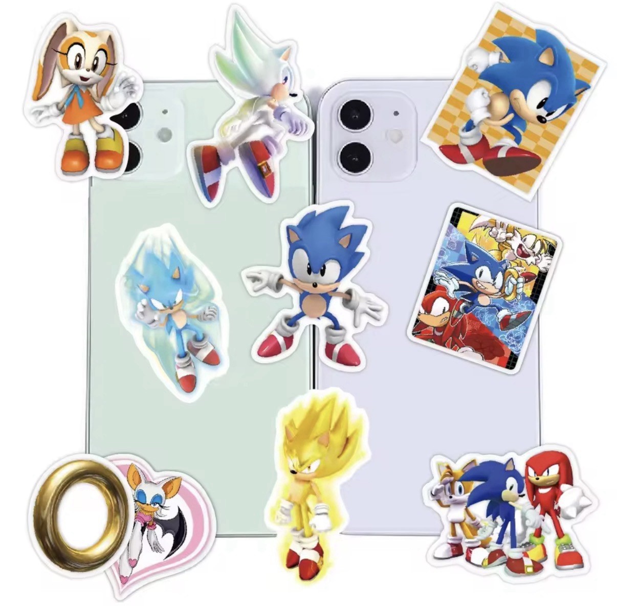 Sonic the Hedgehog – 8 Character Sticker Sheet Pack – Shadow, Tails, Knuckles..