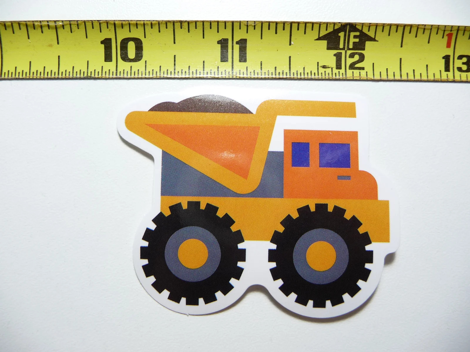 SWB CARTOON DUMP TRUCK SMALL STICKER DECAL CONSTRUCTION MACHINERY