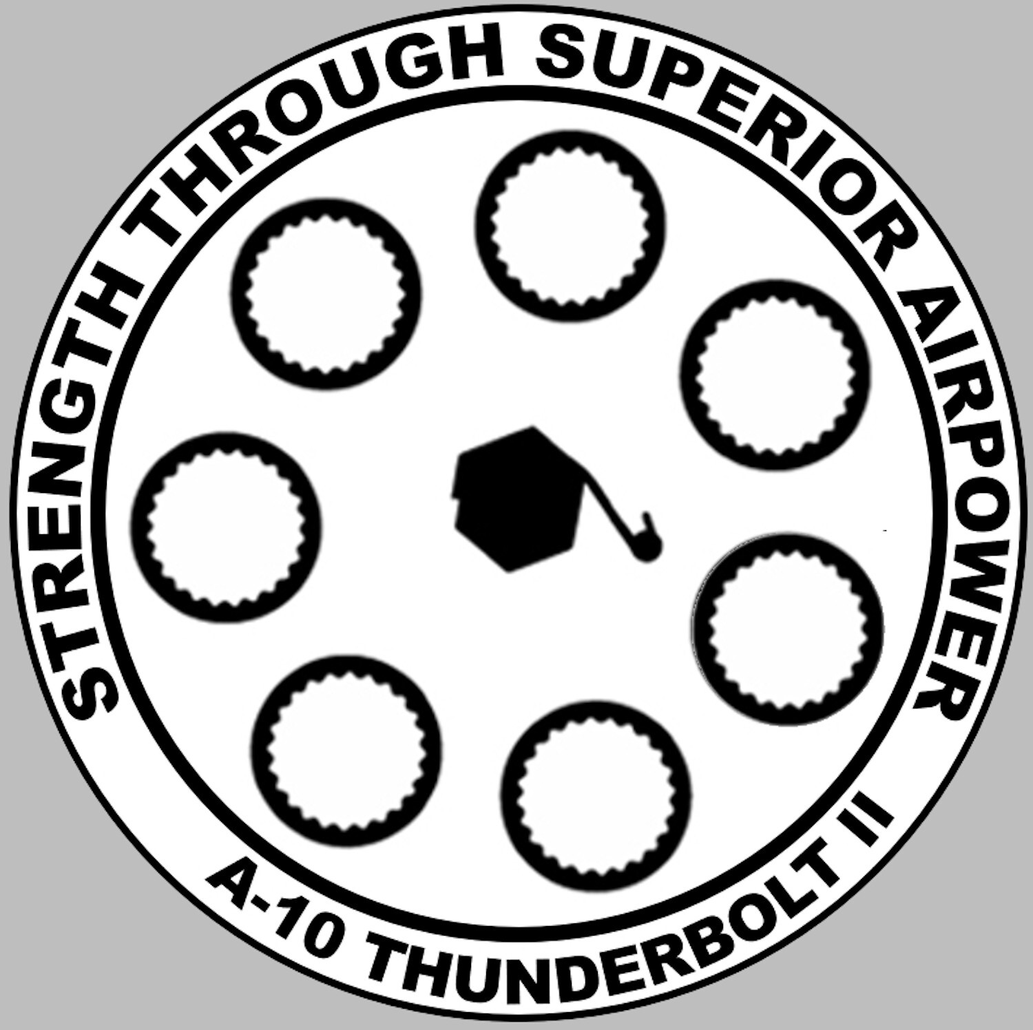 A-10 Thunderbolt II – Strength Through Superior Firepower – 3" Sticker/Decal