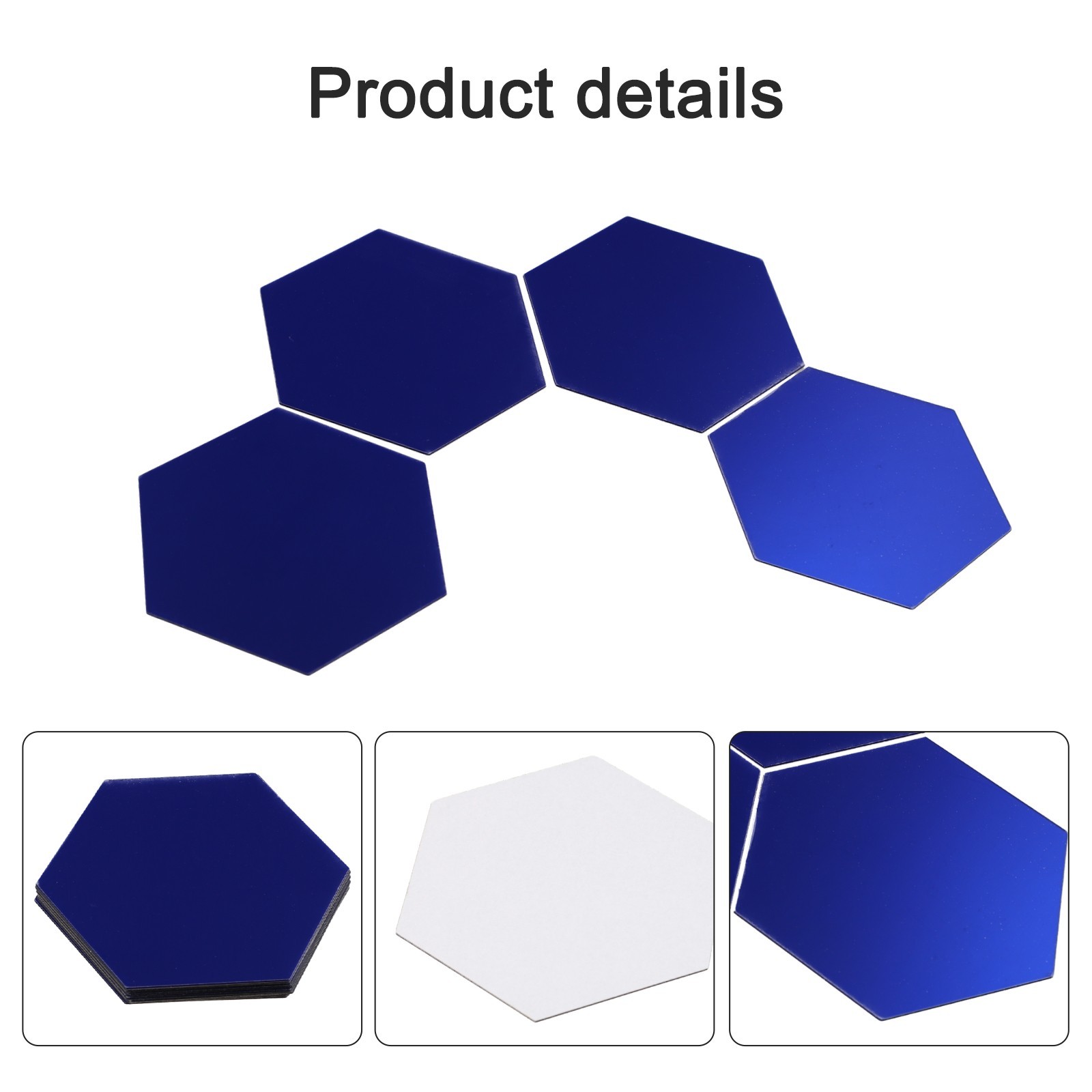 Exquisite Hexagon Mirror Stickers Pack of 12 Perfect for Christmas and Carnival