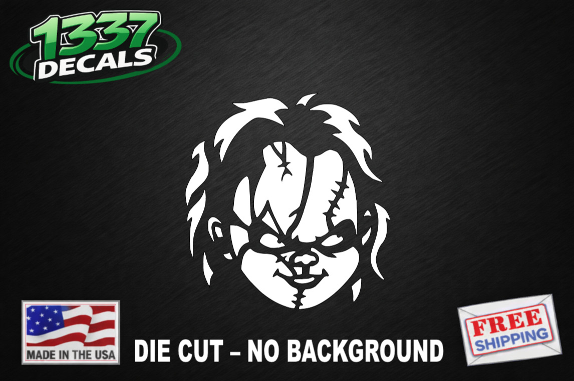 Chucky Horror Doll Vinyl Decal Sticker Scary Car Truck Wall Choose Size Color