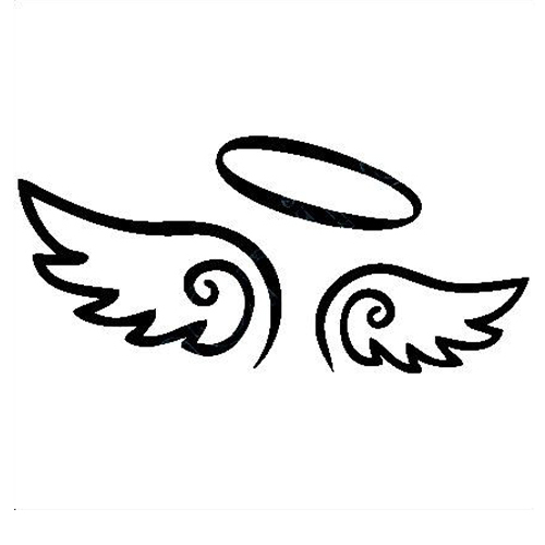 Angel Wings halo innocent Good Girl Sexy Woman Vinyl Decal Car Truck Sticker V2