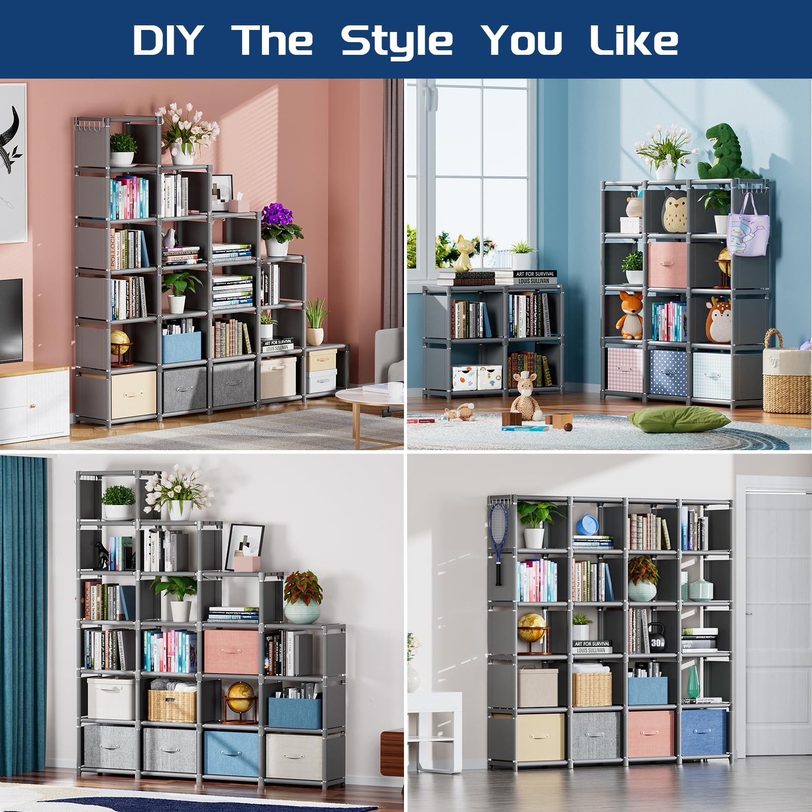 ClosetMaid Stackable 3-Shelf Storage Organizer Dark Cherry