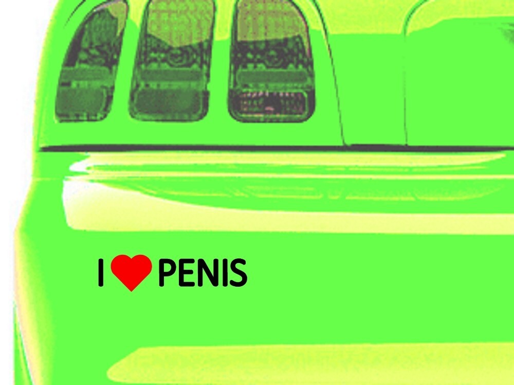 I LOVE PENIS VINYL DECAL CAR WINDOW STICKER GAY PRIDE PRANK FUNNY GAG GIFT