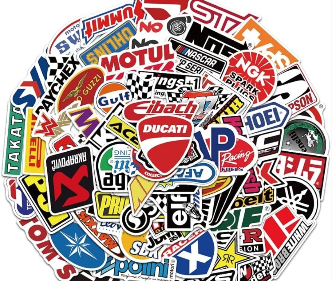 Sports Brand Vinyl Stickers 80pcs – Red Bull, Nike, Skate, Car & Laptop Decals