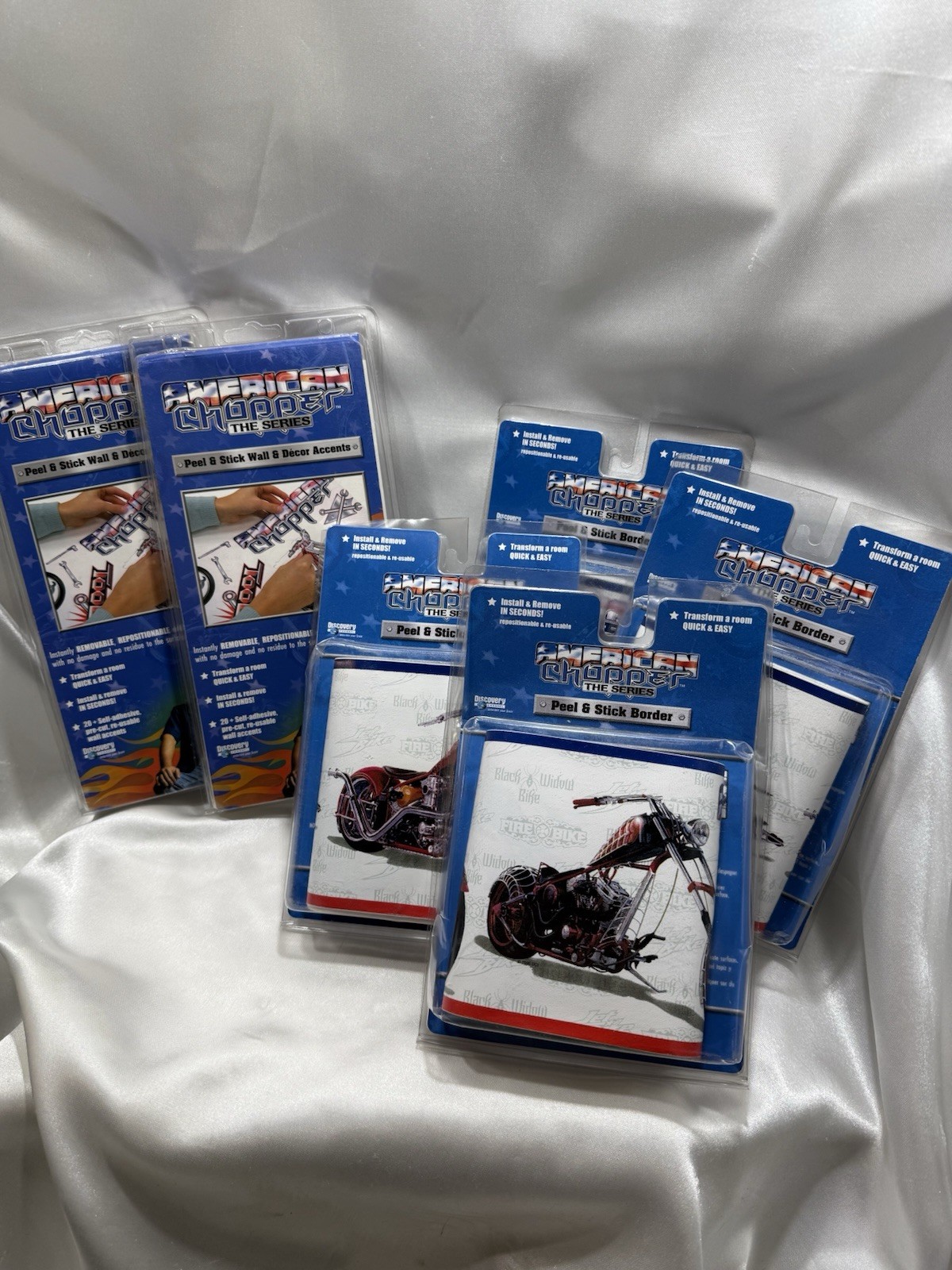 (6 PACK) American Chopper 2-Peel & Stick Wall Decor Accents AND 4-Borders