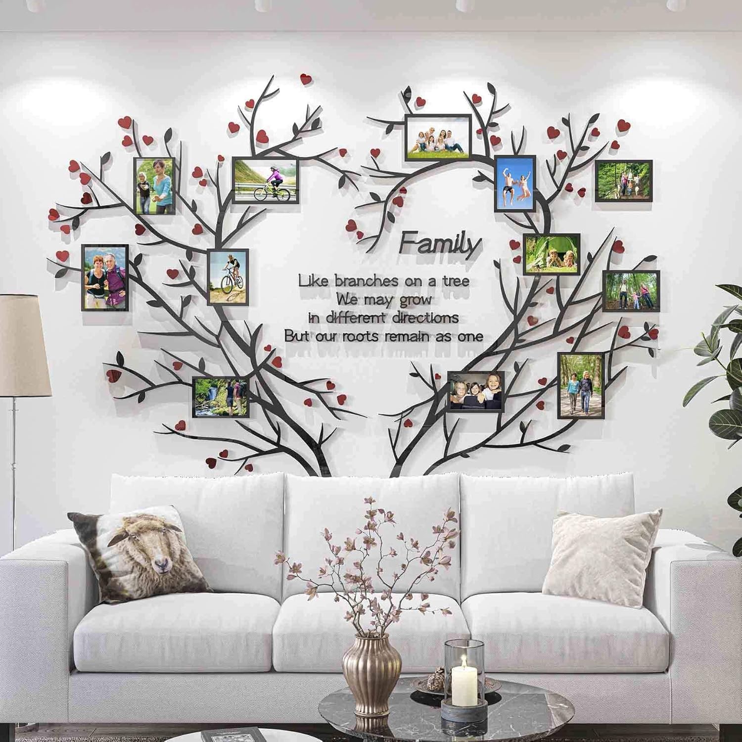 DecorSmart Love Family Tree Wall Decor Picture Frame Collage Removable 3D…