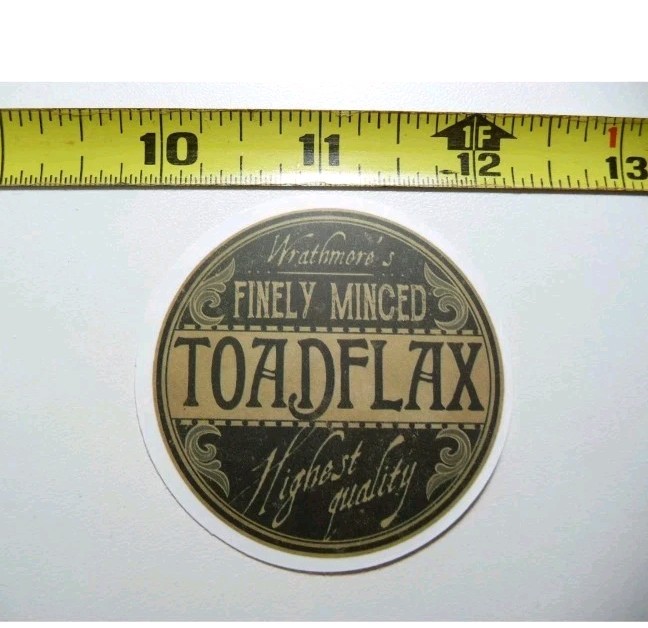TOADFLAX SMALL STICKER DECAL WITCHCRAFT POTION SPELL WITCH GOTH LABEL