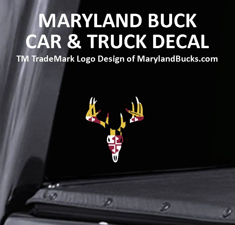 SIKA DEER DECAL Maryland Flag Sticker REED CAMO MARSH WEED Vinyl Car Truck Boat