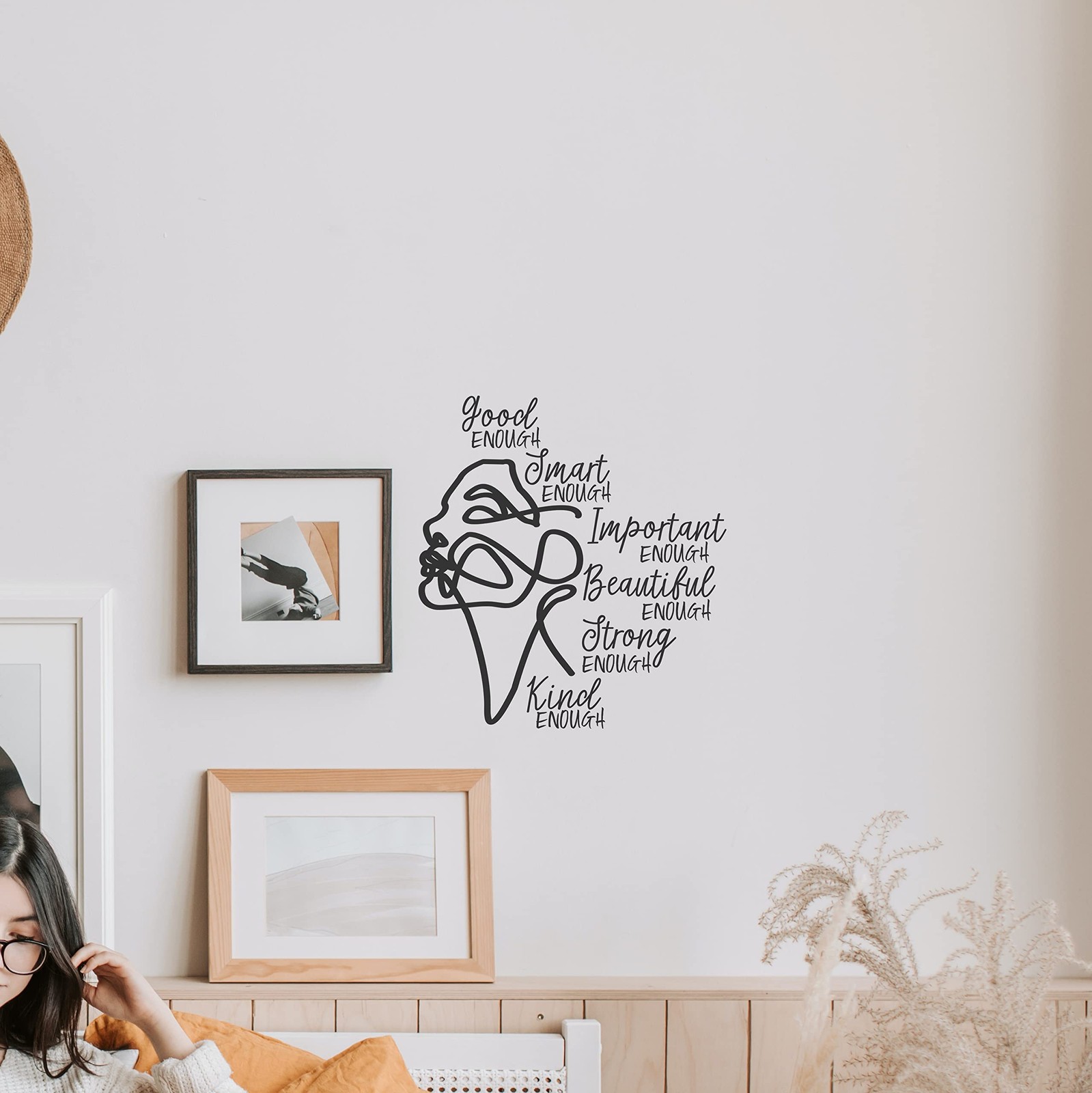 Inspirational Wall Decals for Line Art Set Quote Sticker Motivational Office …