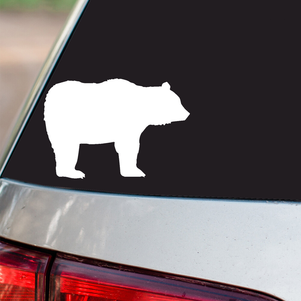 Bear Sticker zoo animal wildlife S4 regular & Chrome Mirror Vinyl Colors