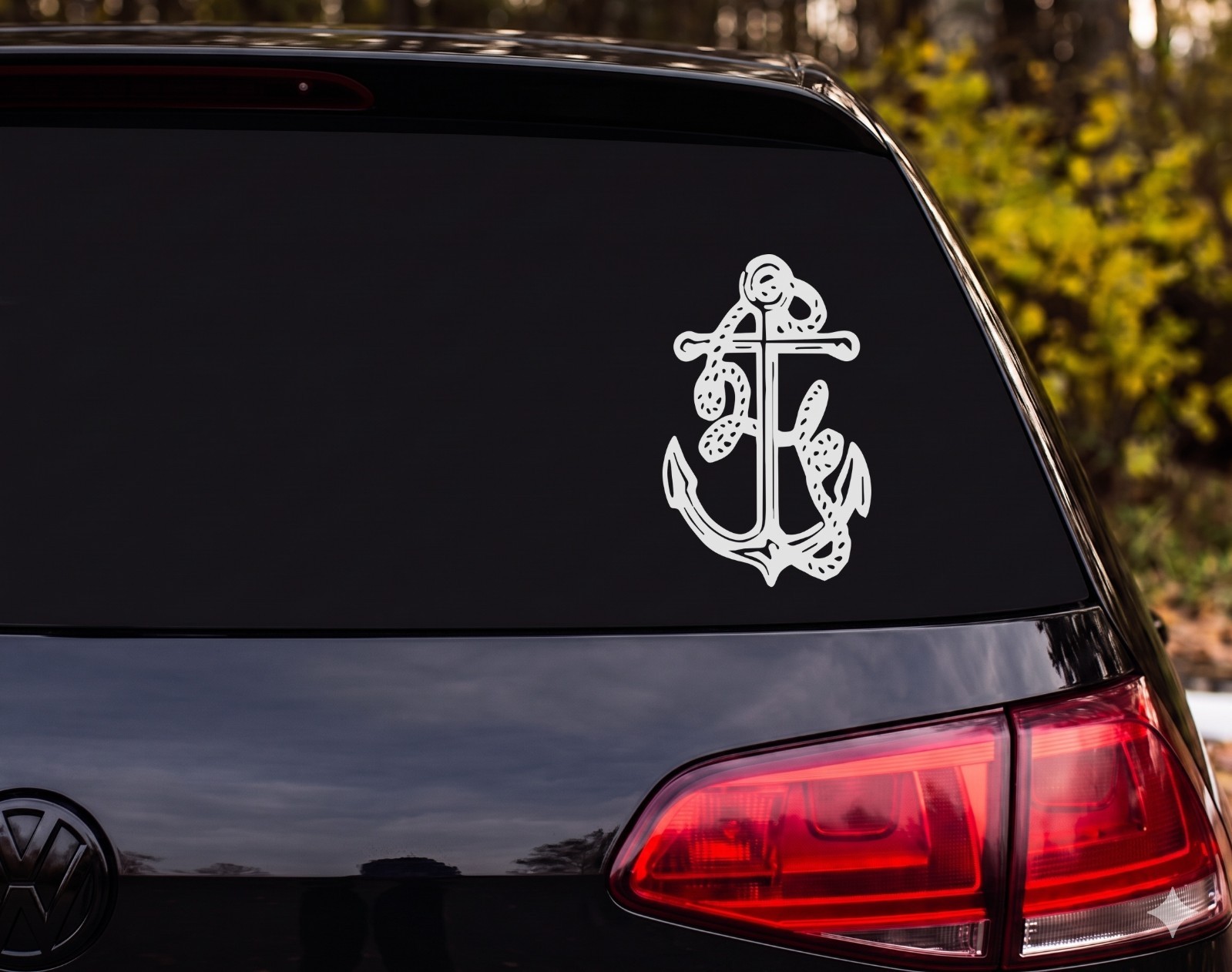 Anchor With Rope Outdoor Vinyl Decal Sticker Car Tumbler | Sailor Gift