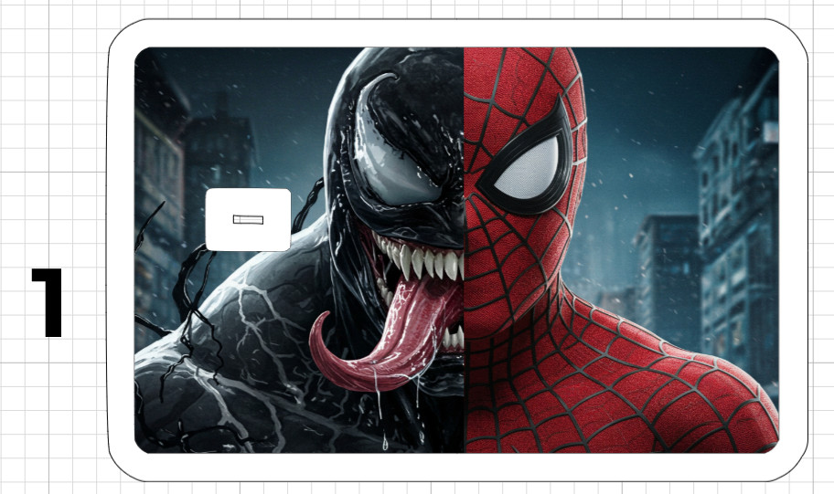 Spider-man Venom Credit Debit ATM Card Skin Sticker Marvel Spiderman Comic Book