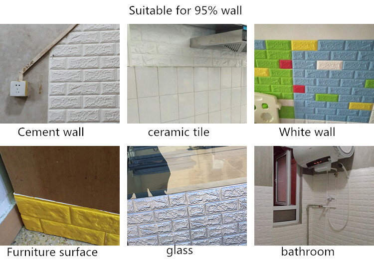 3d Wall Decor Brick Foam DIY Adhesive Self Stickers Room Home Wallpaper Embossed