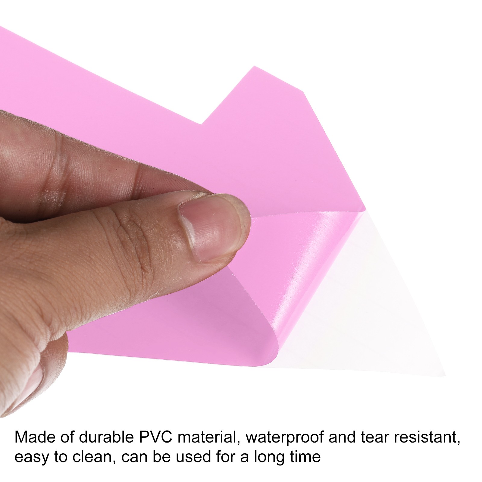 10Pcs 8" x 4" Arrow Sticker, PVC Self Adhesive Arrow Sign, Pink