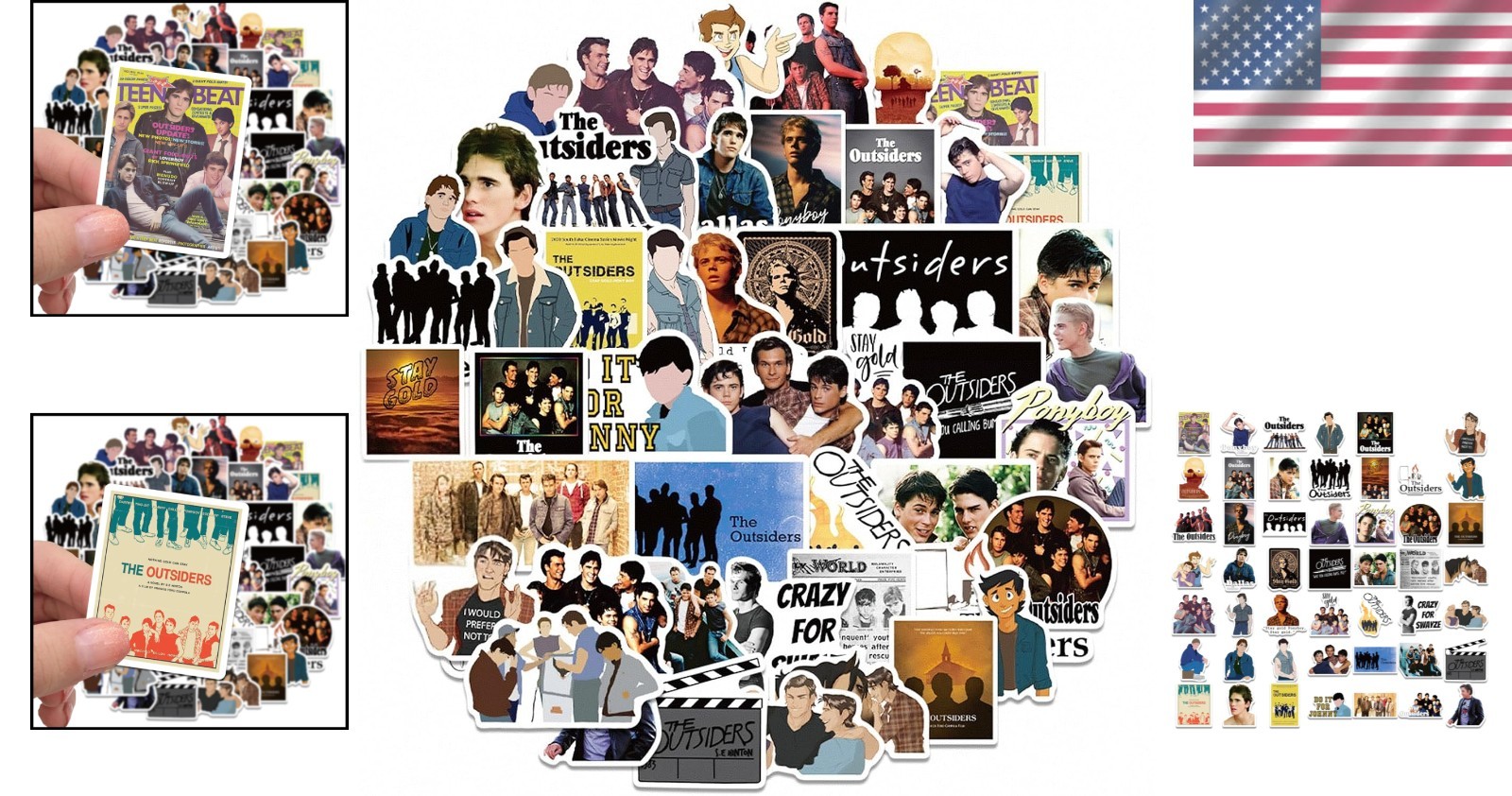 Durable 50 Pcs The Outsiders Vinyl Stickers – Perfect for Gifting & Personal Use