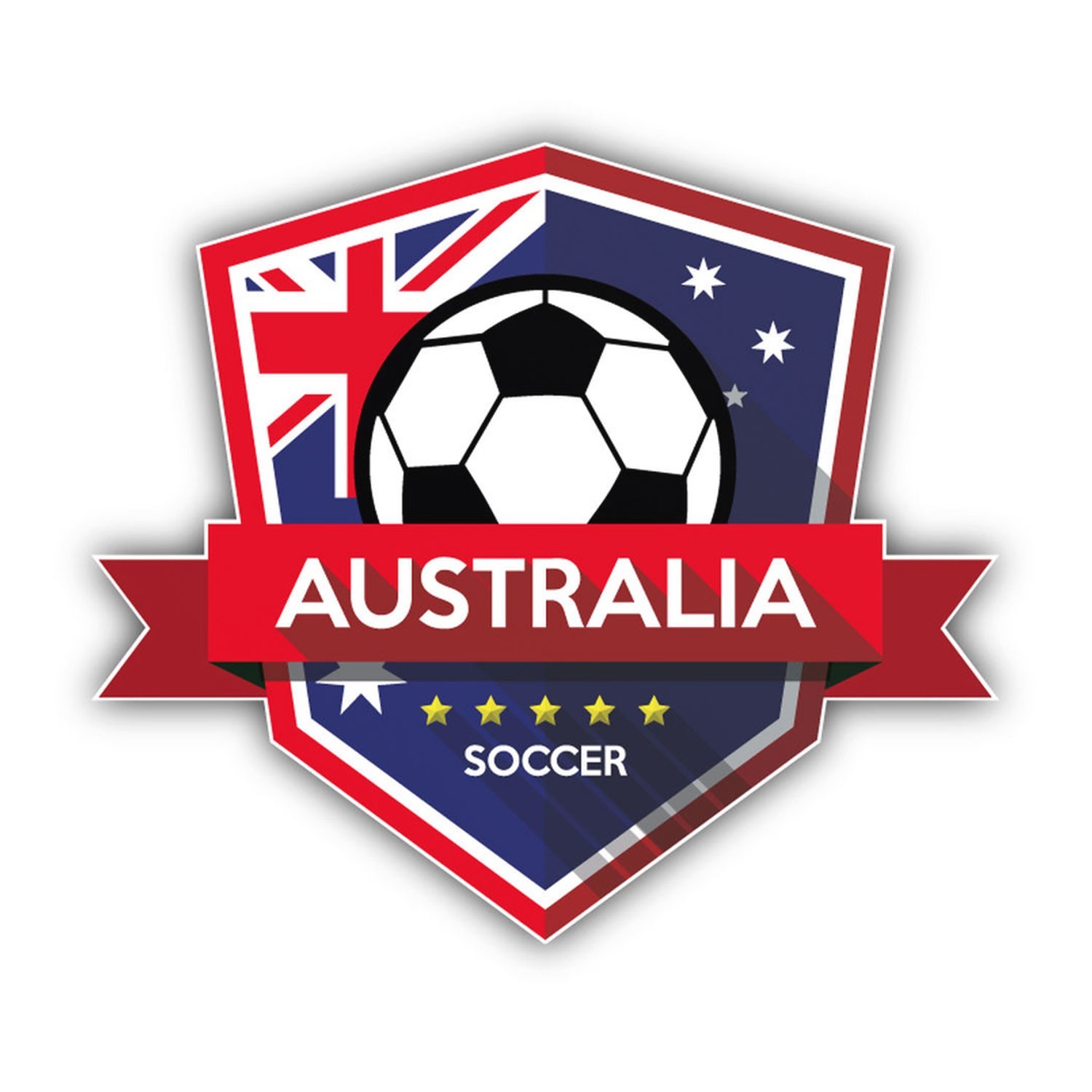 Australia Flag National Soccer Team Emblem Sticker Car Bumper Vinyl Decal