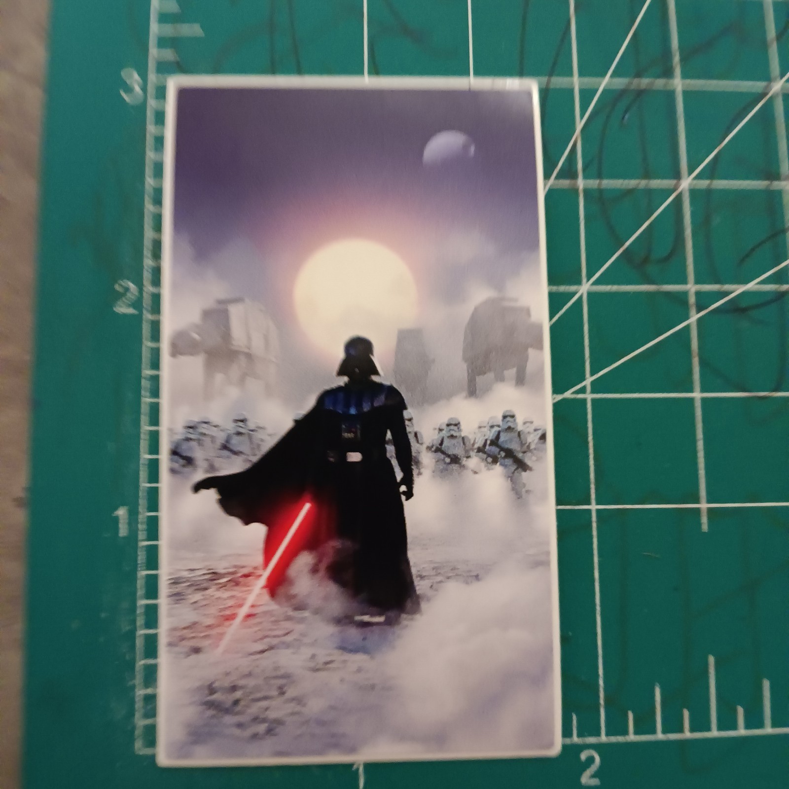 STARWARS X DARTH VADER X DEATH STAR X VYNIL HIGH-GLOSS STICKER X 3X3 ATS ATS X