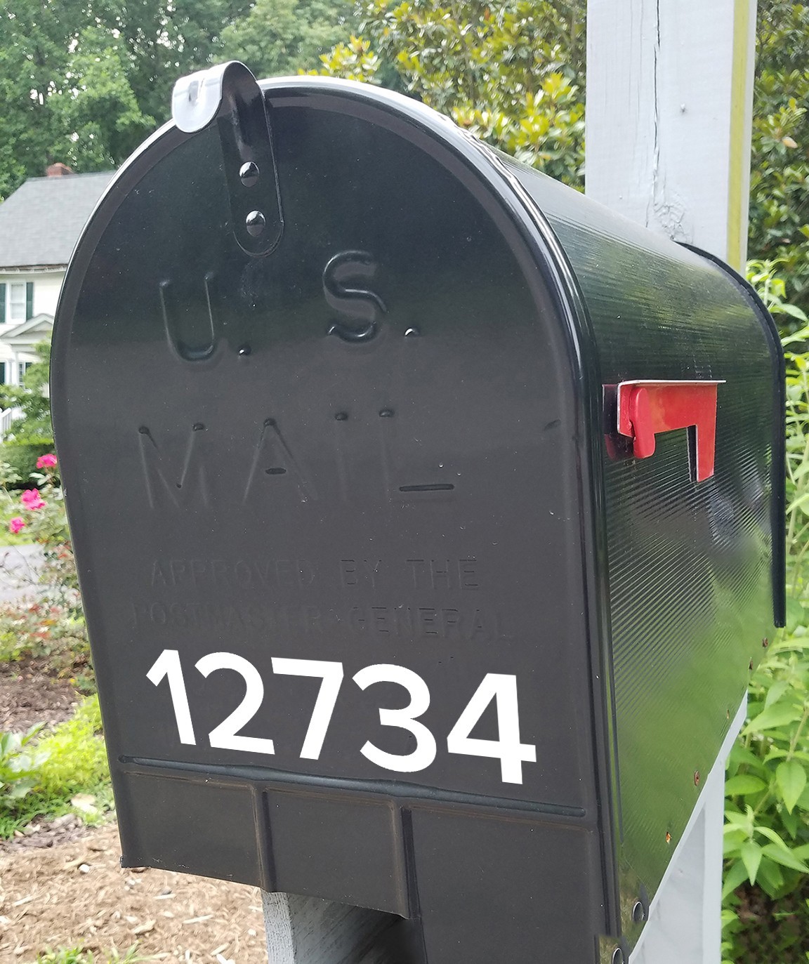 Modern Minimalist Mailbox Numbers Vinyl Sticker Decal Address Home Proxima Nova