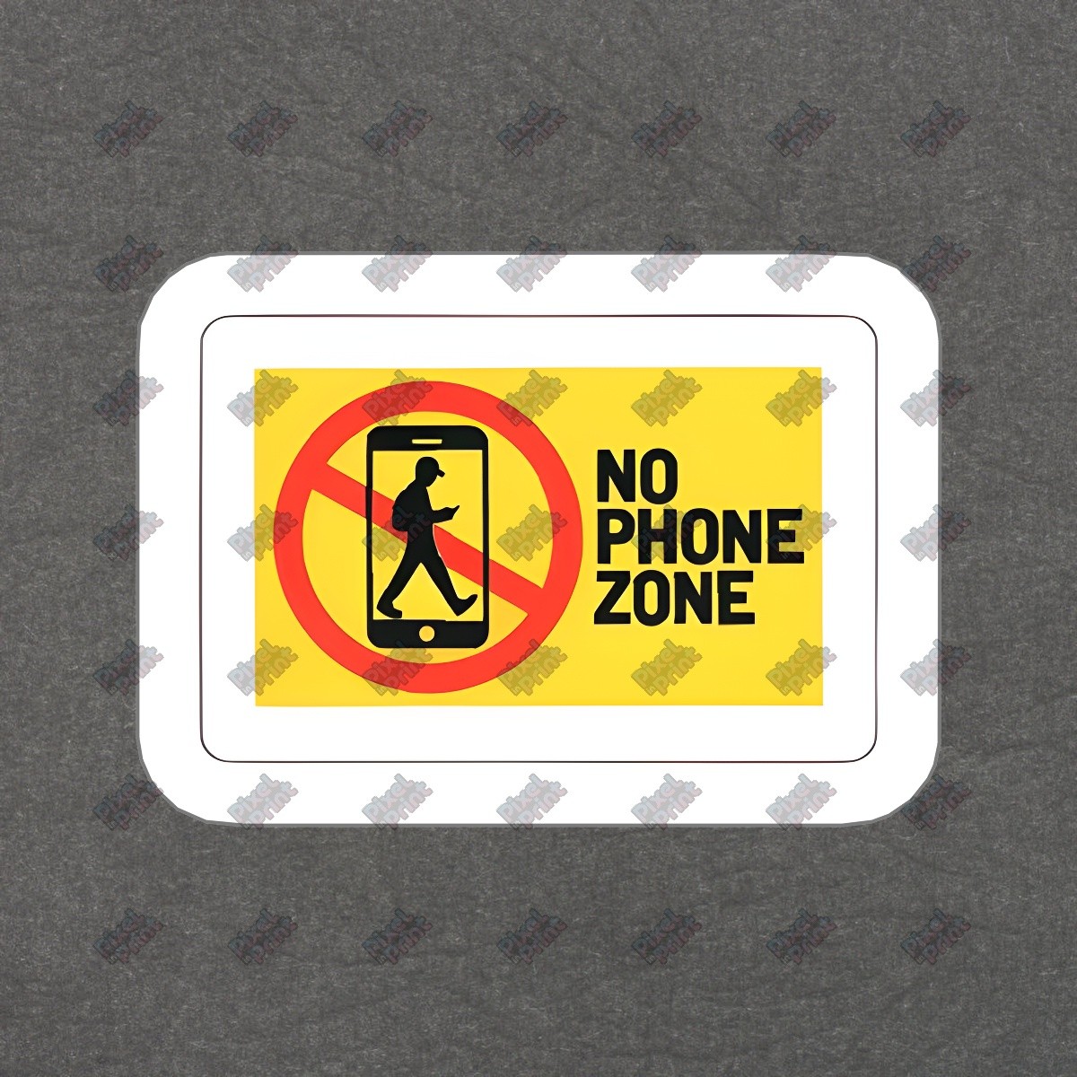 No Phone Zone Vinyl Sticker Fun Warning Decal for Home, Office, and #843068