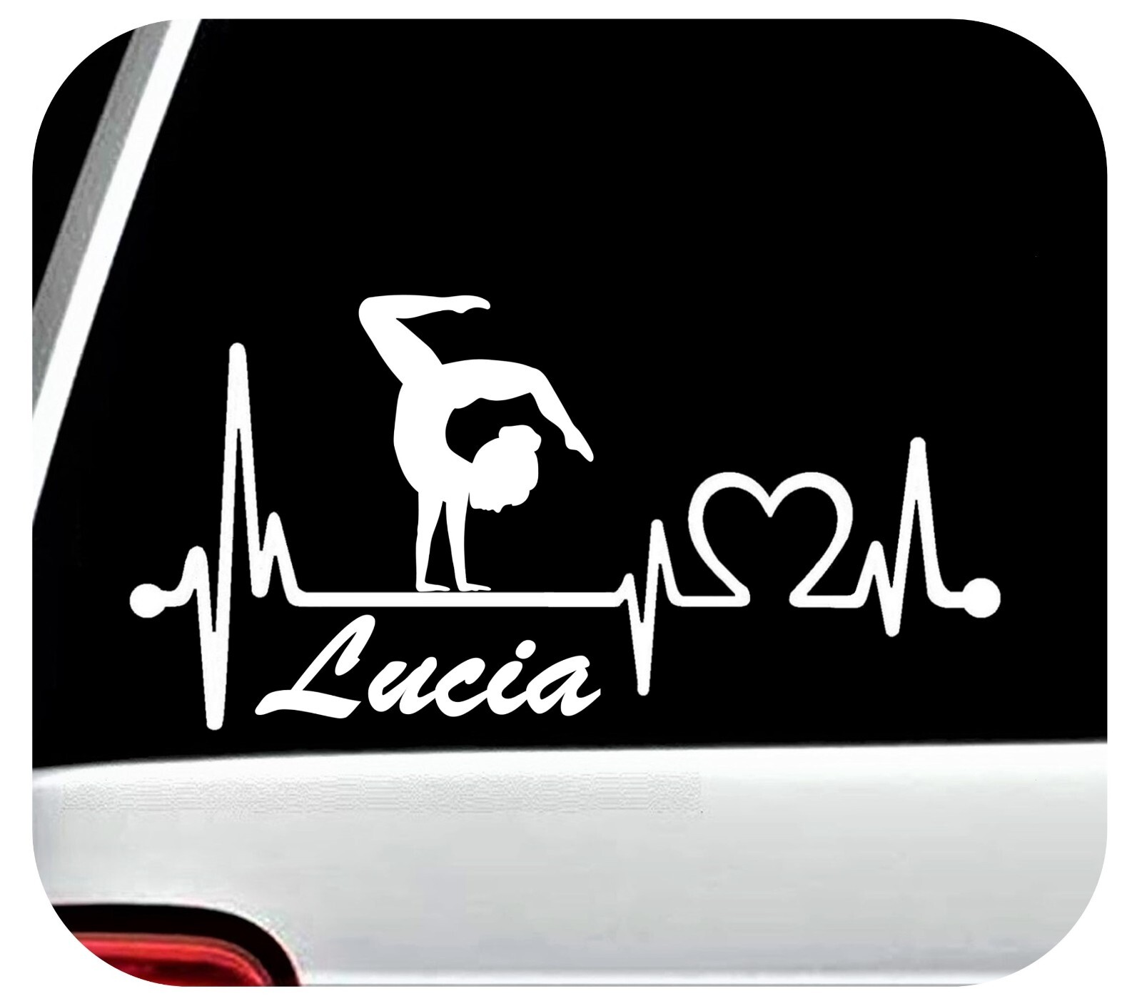 Personalized Girls Gymnastics Decal Car Window Mom BG2004