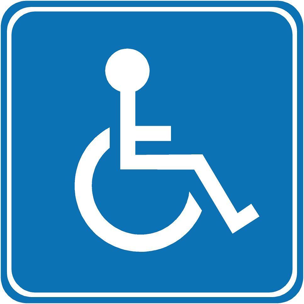 2x Handicap handi cap sticker decal vehicle wheelchair disabled window parking