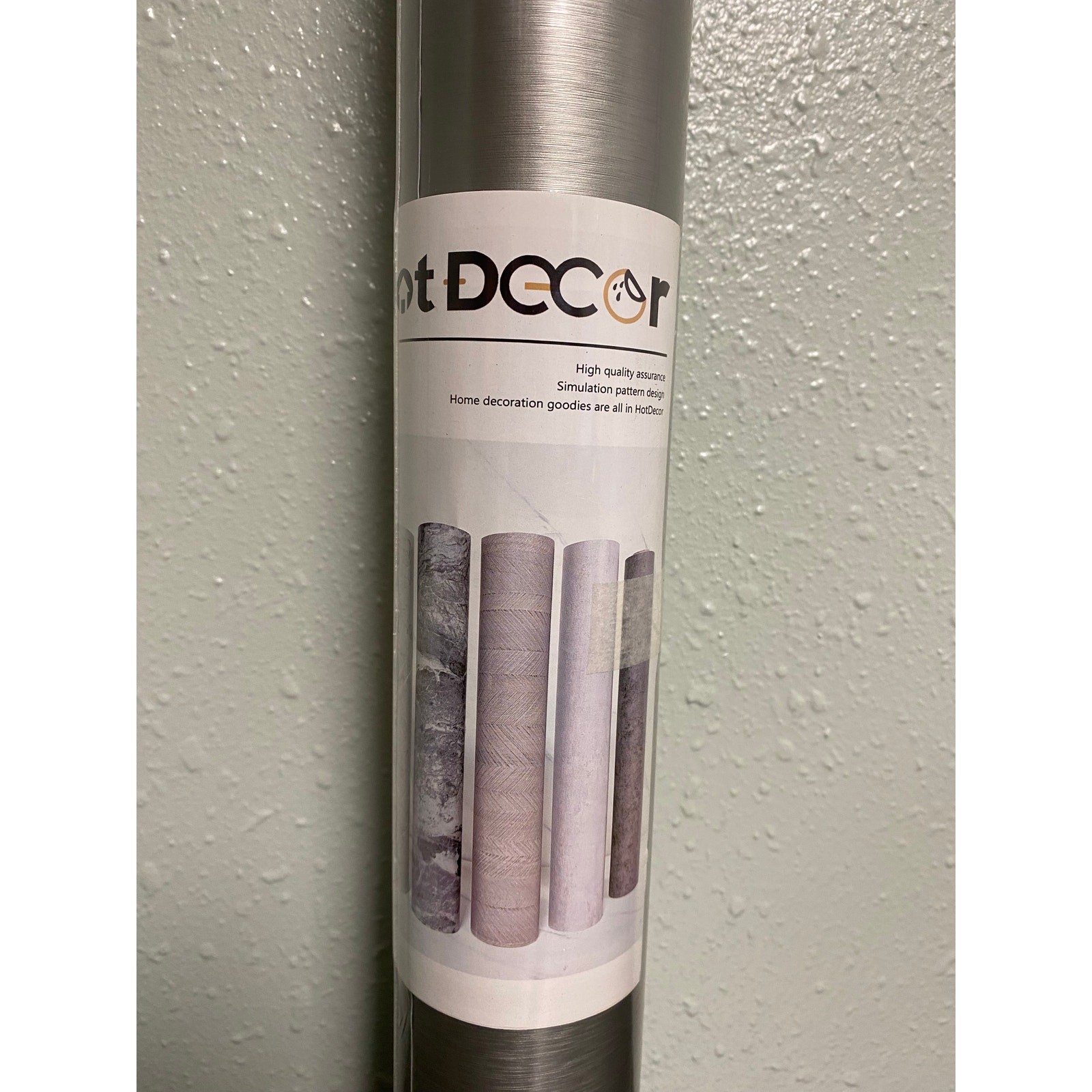 17.7"x315" Grey Metallic Peel & Stick Brushed Silver Stainless Steel -NEW-Q