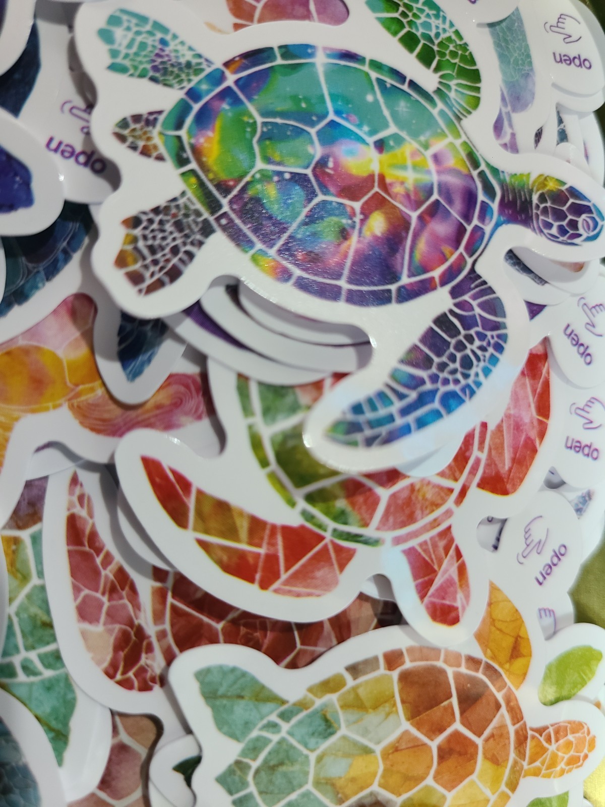 20 Pcs Multicolor Sea Turtle Vinyl Self-Adhesive Decorative Stickers,Journal etc