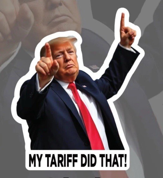 100 PACK – MY TARIFF DID THAT Donald Trump Meme 2” Vinyl Decal Stickers Set Lot