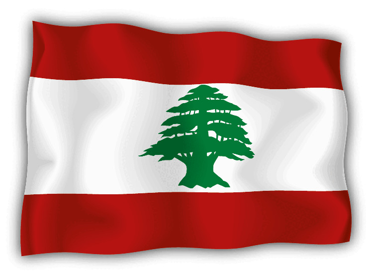 Lebanon Wave Flag Car Bumper Sticker Decal
