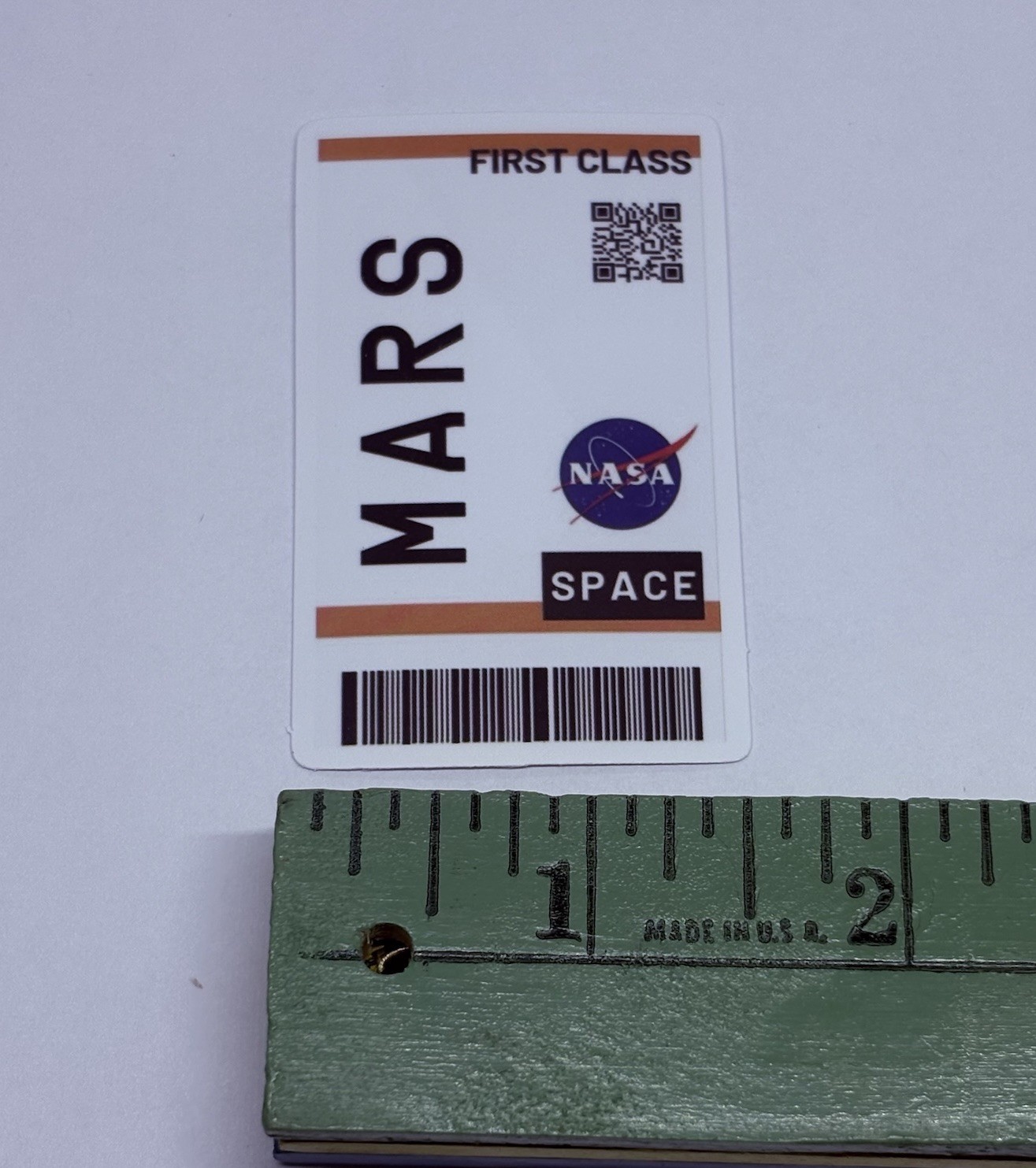 NASA Mars FirstClass Ticket Novelty Sticker Vinyl Decal Moon Space Art Tc9