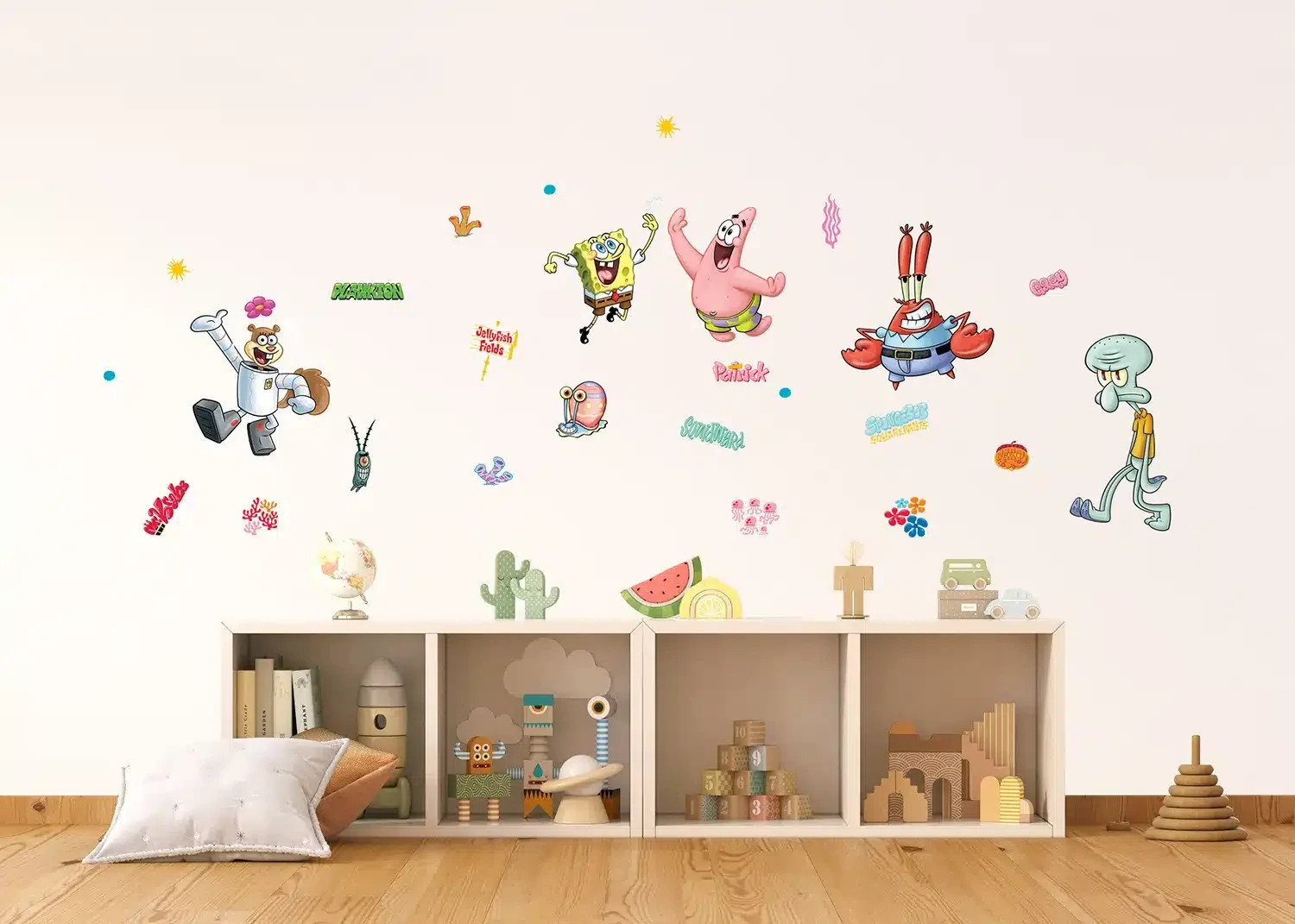 SpongeBob Wall Stickers Set for kids room wall & Furniture 65×85 cm SquarePants