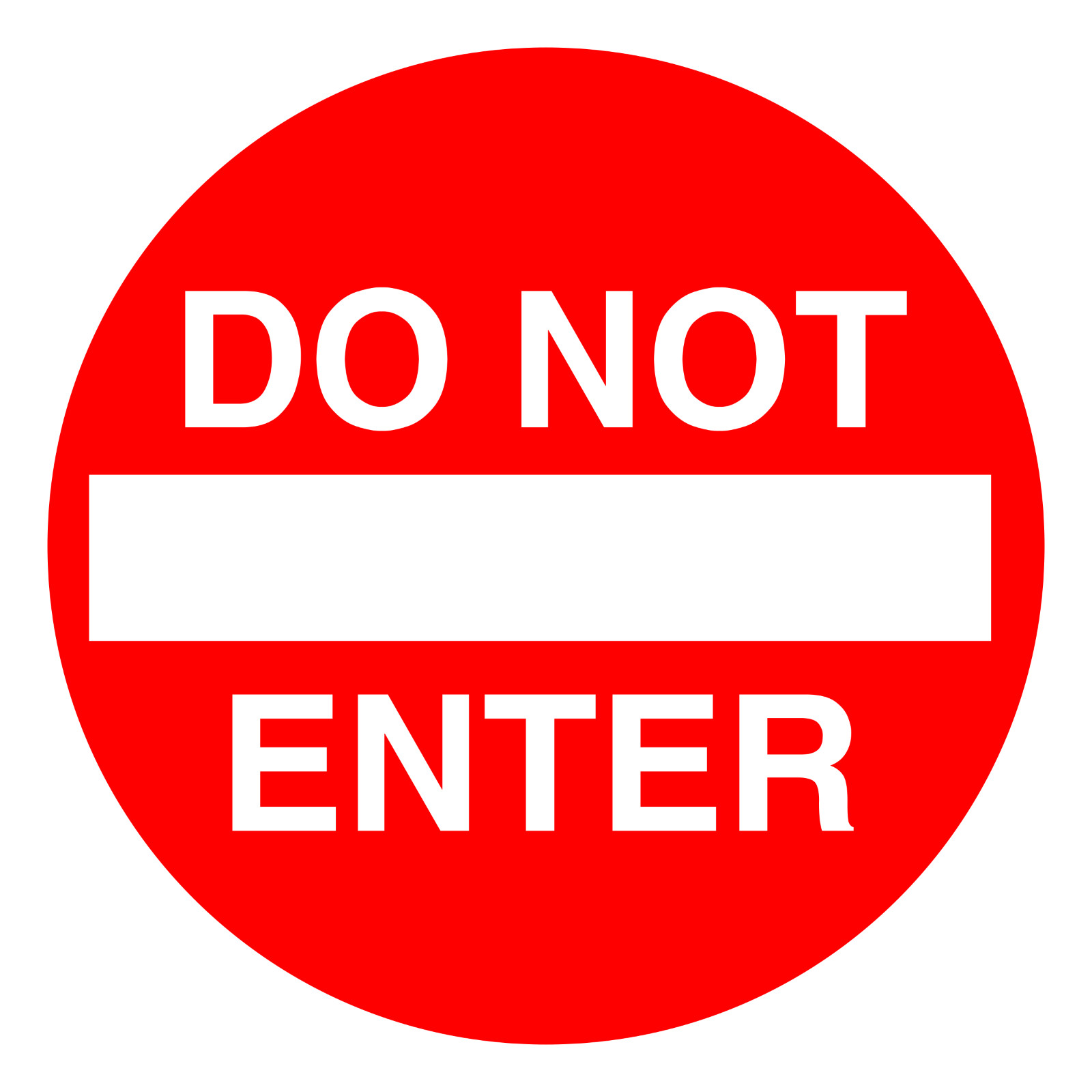 Do not enter sticker warning weatherproof bumper vinyl decal