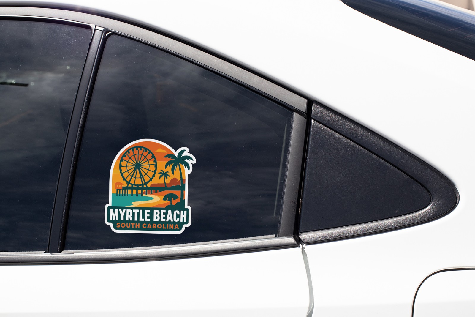 Myrtle Beach Sticker Decal Vinyl Die-Cut City Skyline Landmark Design