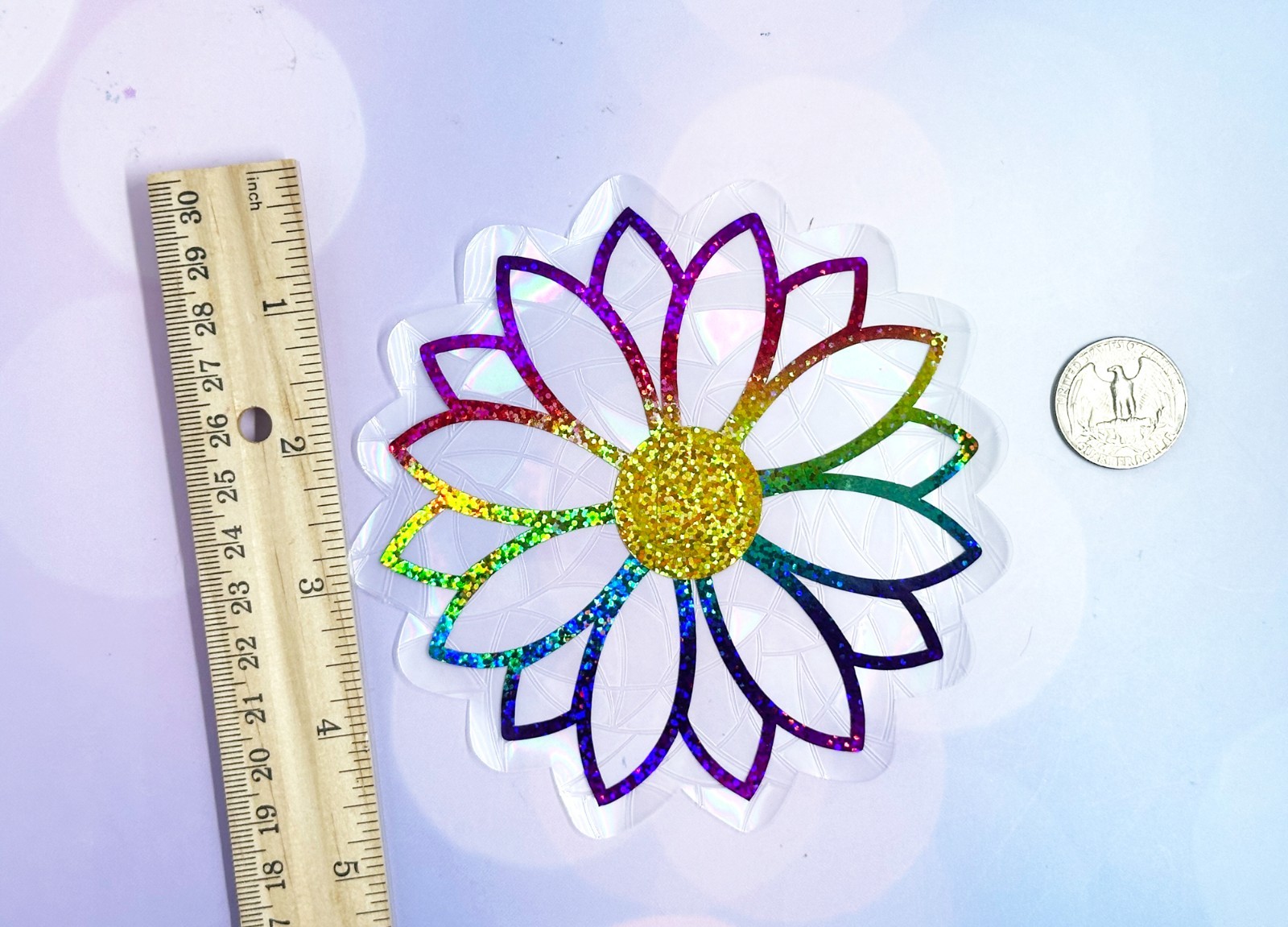 Floral Window Cling Suncatcher Decal Rainbow Maker Prism