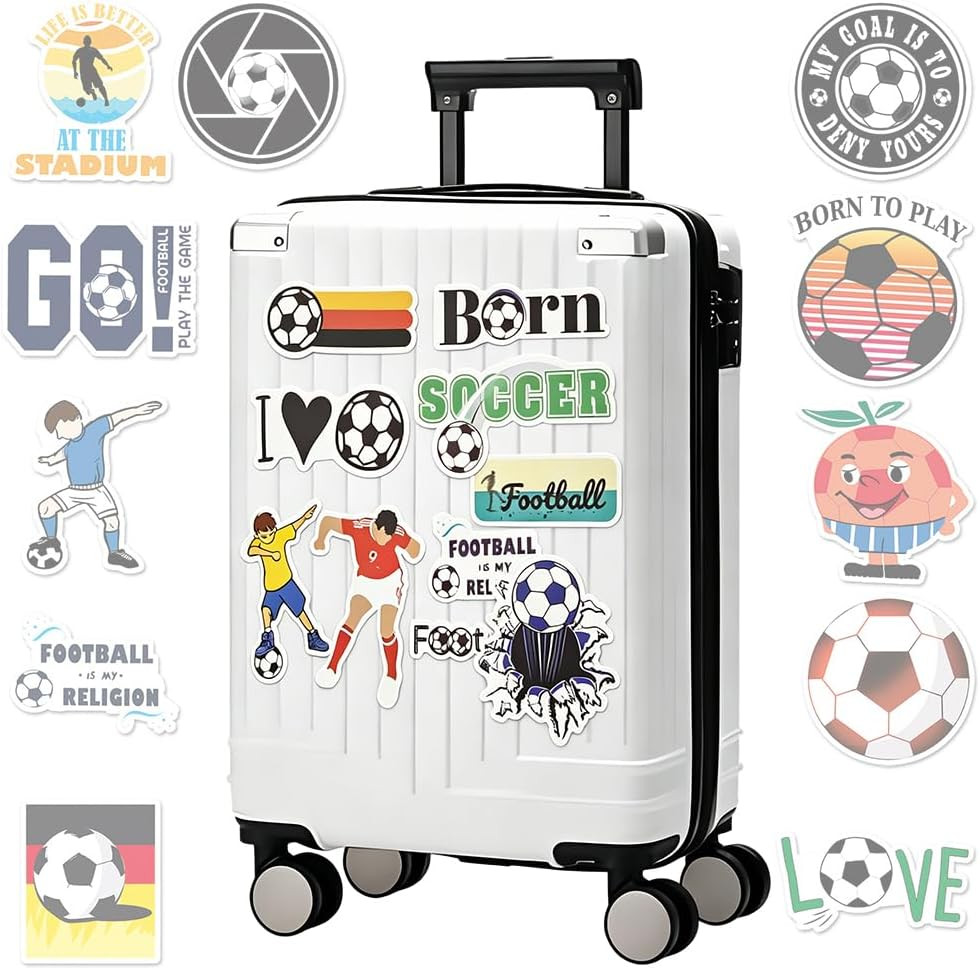100Pcs World Cup Soccer Stickers, Vinyl Waterproof Soccer Stickers, Sports Stick