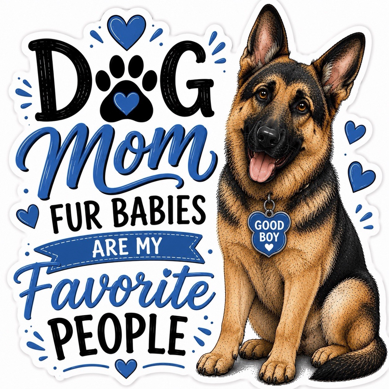 Personalized Dog Mom Sticker 3” Custom Dog Breed Boy Girl Pet Lover Gift