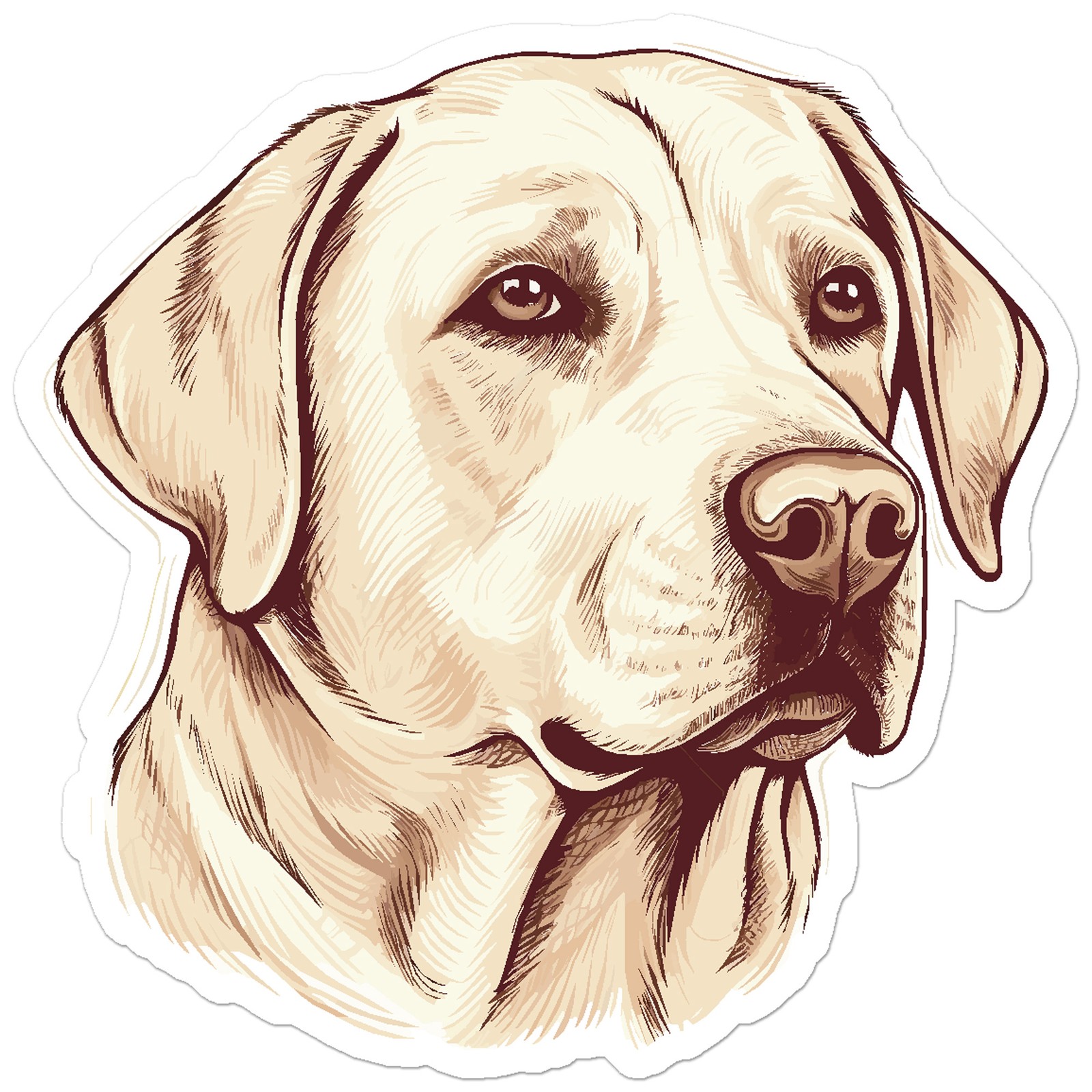 Yellow Lab – Vinyl Decal Sticker – Car Window Laptop – ebn11256