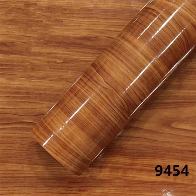 High Gloss Wood Grain Vinyl for Car Interior Furniture Countertop Wrap Sticker