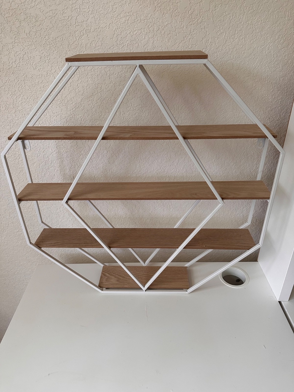wall decor, new, white color, medium size, good for small decorations