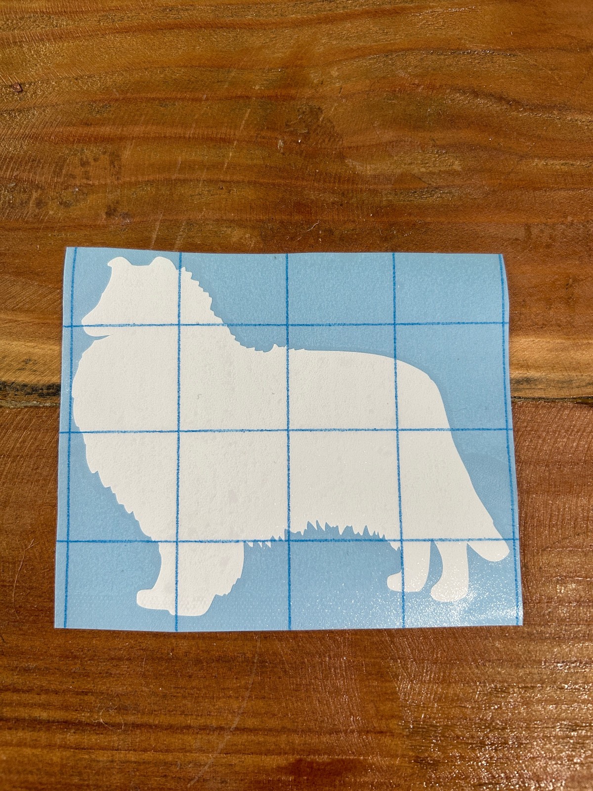 Custom Collie Silhouette Vinyl Decal – Personalized Pet Sticker – 9036