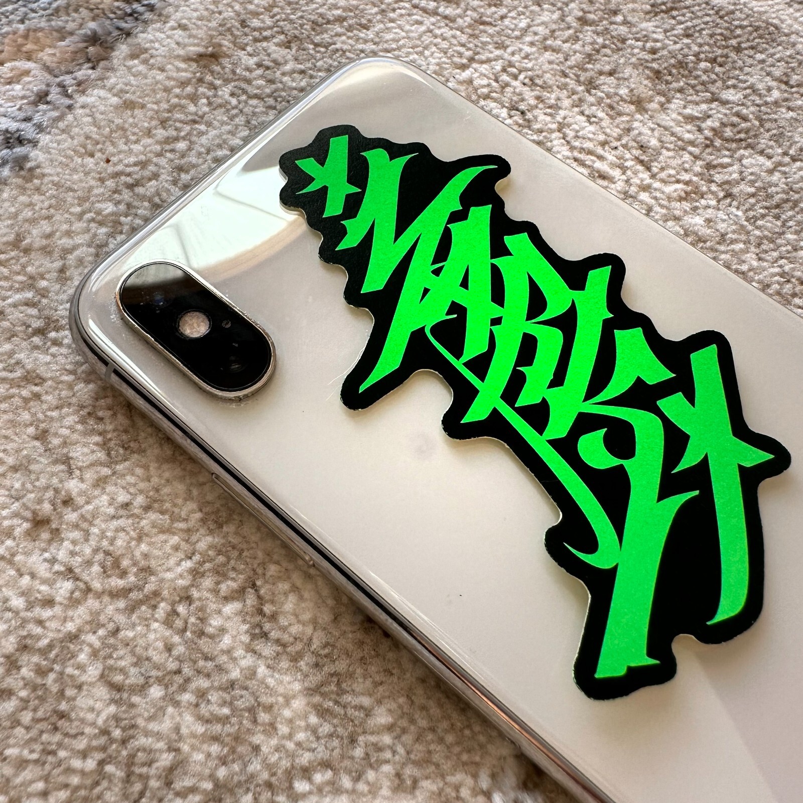 Neon Name Sticker Pack : MARK | for school or Office | graffiti | Calligraphy