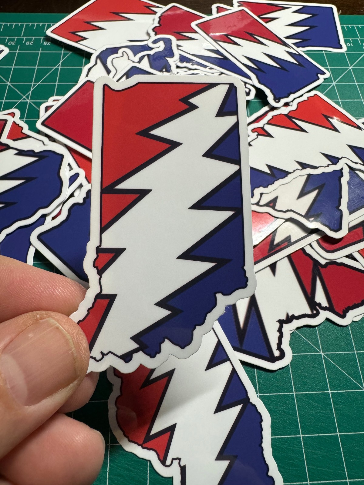 Indiana Stealie – Grateful Dead – Laminated Vinyl Sticker 2"x3"