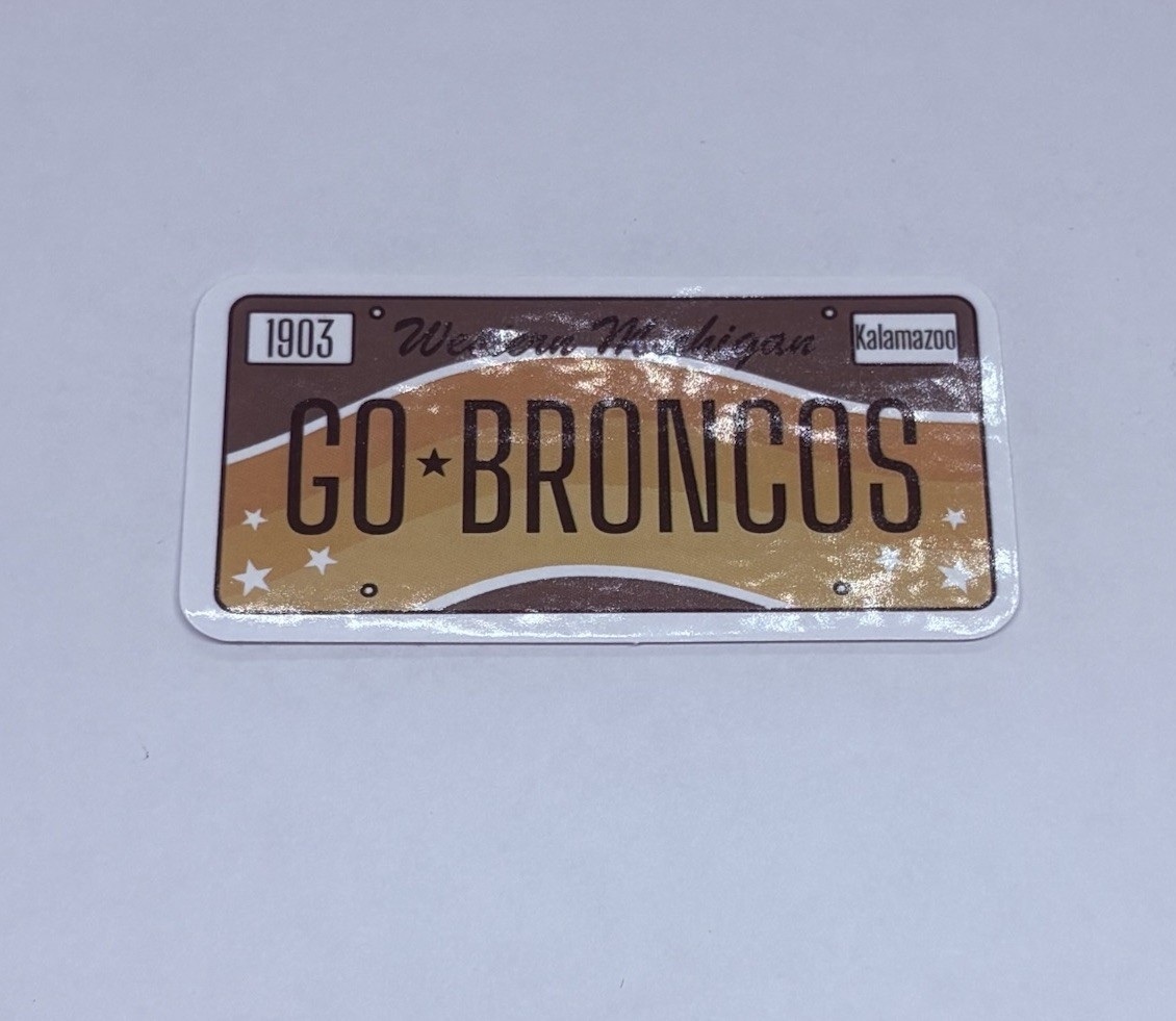 Michigan Novelty License Plate Sticker Go Broncos Art Decal Vinyl Souvenir Tc6
